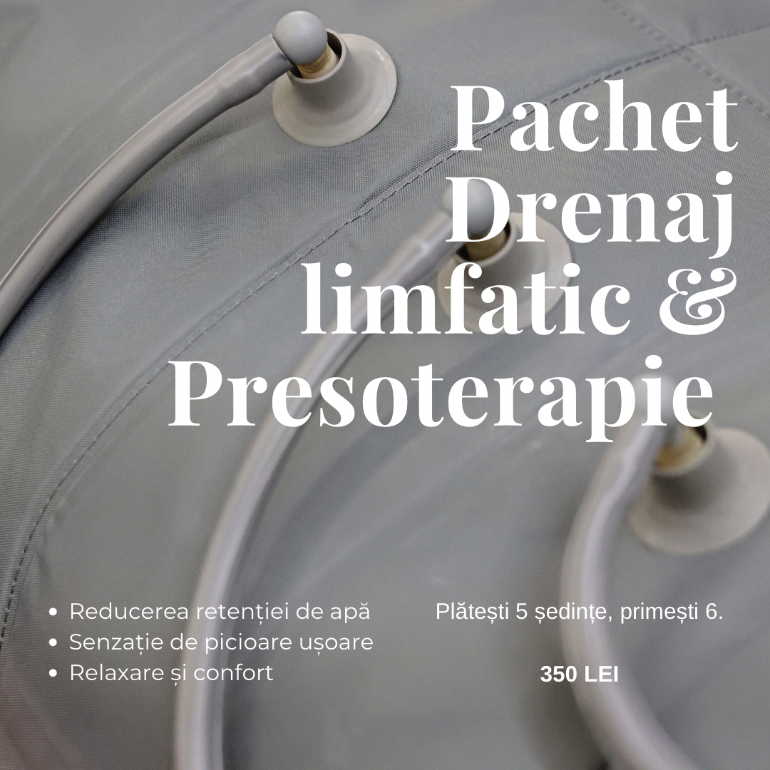 drenaj limfatic, presoterapie, retenție apa, relaxare